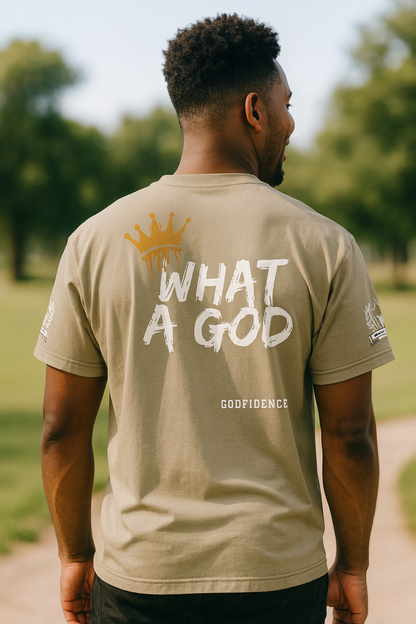NEW!!! Godfidence Every Day What A God Oversized faded t-shirt - Godfidence Every Day G.E.D. Brand