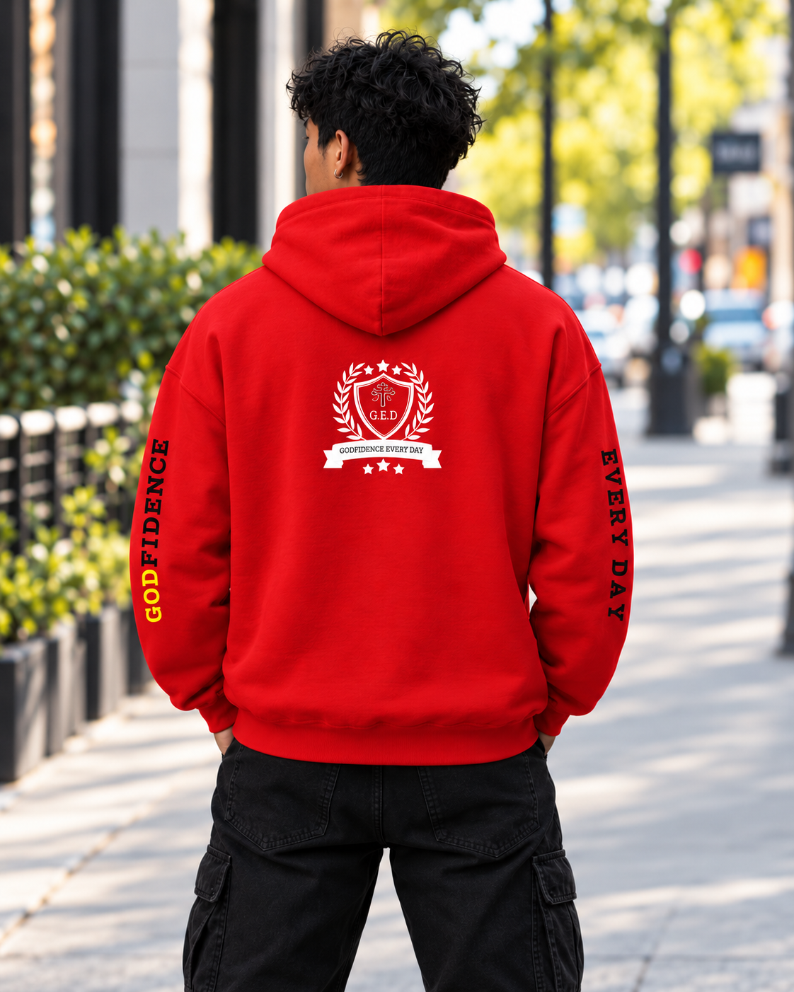Godfidence Phill413 Hoodie (white lettering)