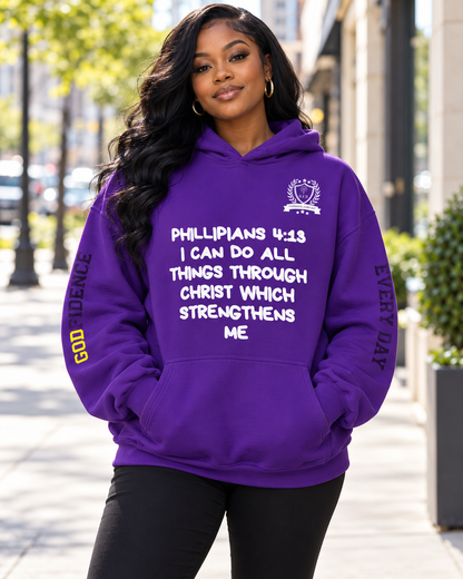 Godfidence Phill413 Hoodie (white lettering)