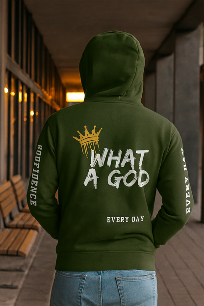 NEW! Godfidence Everyday What A God Hoodie - Godfidence Every Day G.E.D. Brand