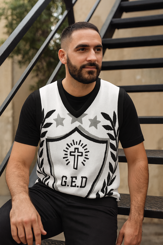 G.E.D Godfidence Knit V-neck vest - Godfidence Every Day G.E.D. Brand