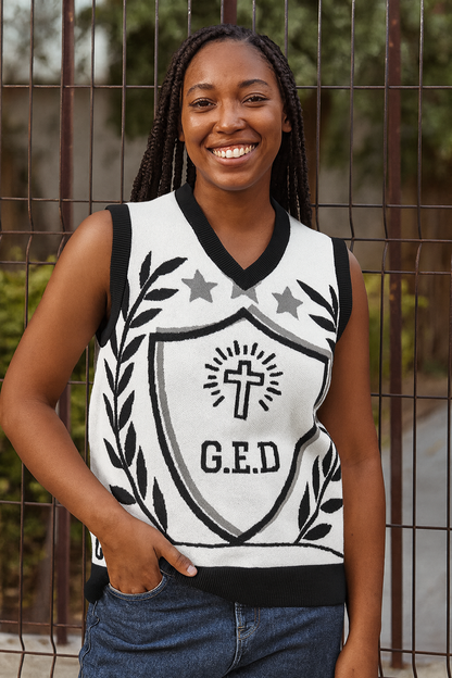 G.E.D Godfidence Knit V-neck vest - Godfidence Every Day G.E.D. Brand