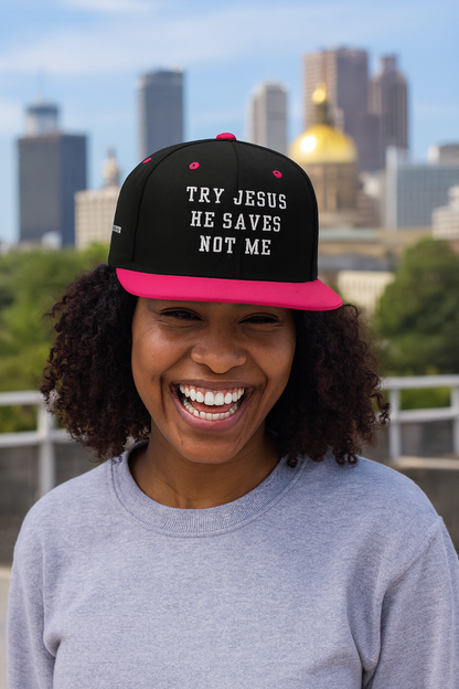 Try Jesus Snapback Hat - Godfidence Every Day G.E.D. Brand