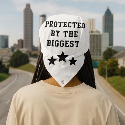 Protected By The Biggest All-over print bandana - Godfidence Every Day G.E.D. Brand