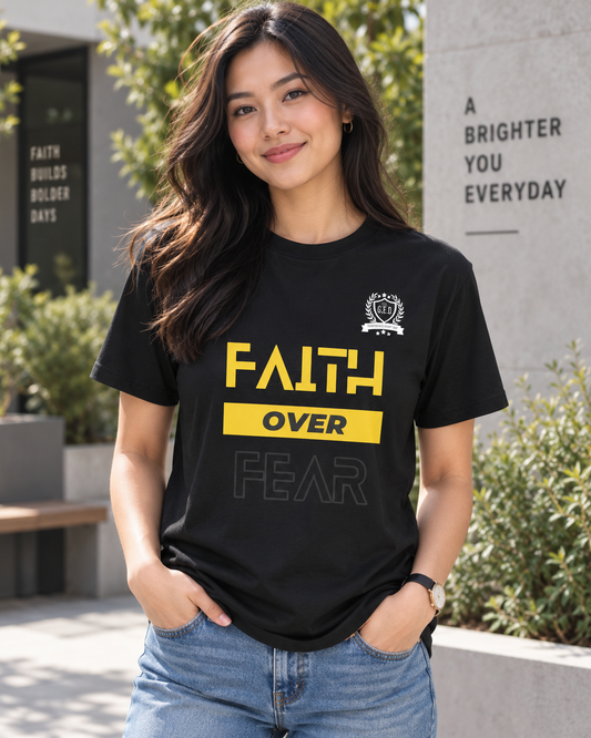 NEW!!! Godfidence Faith Over Hollow Fear Tee - Godfidence Every Day G.E.D. Brand