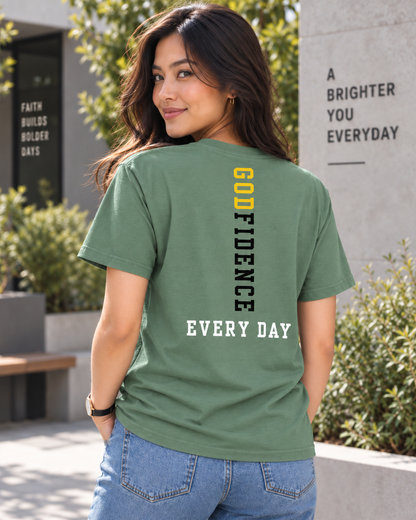 NEW!!! Godfidence Faith Over Hollow Fear Tee - Godfidence Every Day G.E.D. Brand
