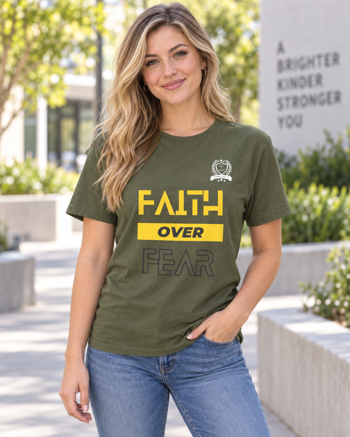 NEW!!! Godfidence Faith Over Hollow Fear Tee - Godfidence Every Day G.E.D. Brand