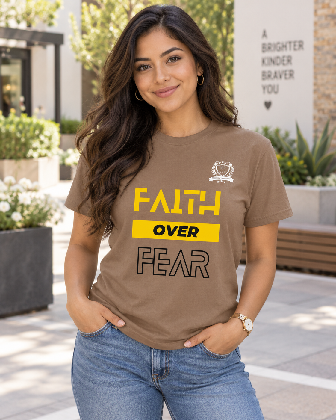 NEW!!! Godfidence Faith Over Hollow Fear Tee - Godfidence Every Day G.E.D. Brand