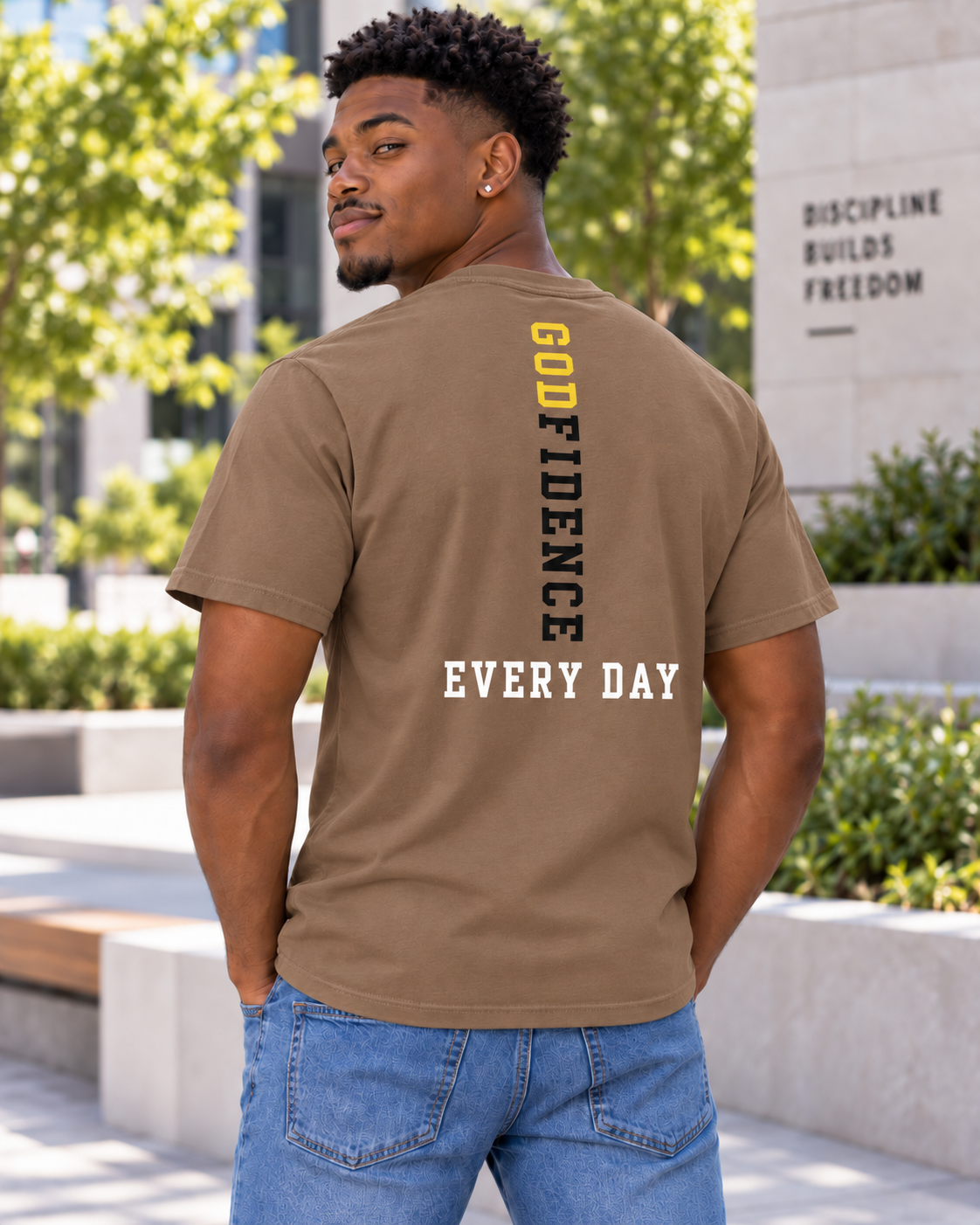 NEW!! Godfidence Acronym Front Tee - Godfidence Every Day G.E.D. Brand