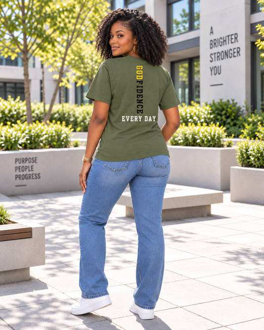 NEW!! Godfidence Acronym Front Tee - Godfidence Every Day G.E.D. Brand