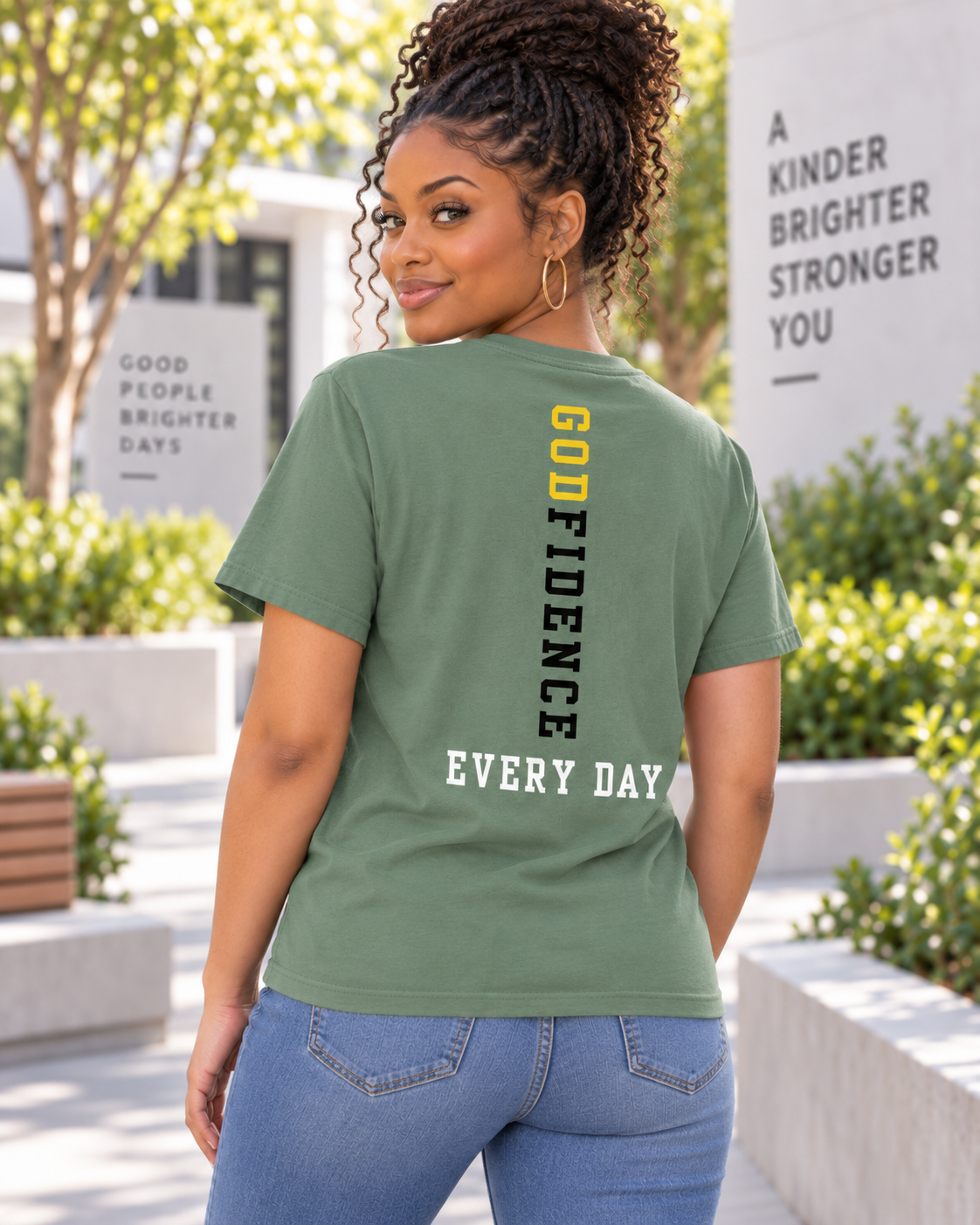NEW!! Godfidence Acronym Front Tee - Godfidence Every Day G.E.D. Brand