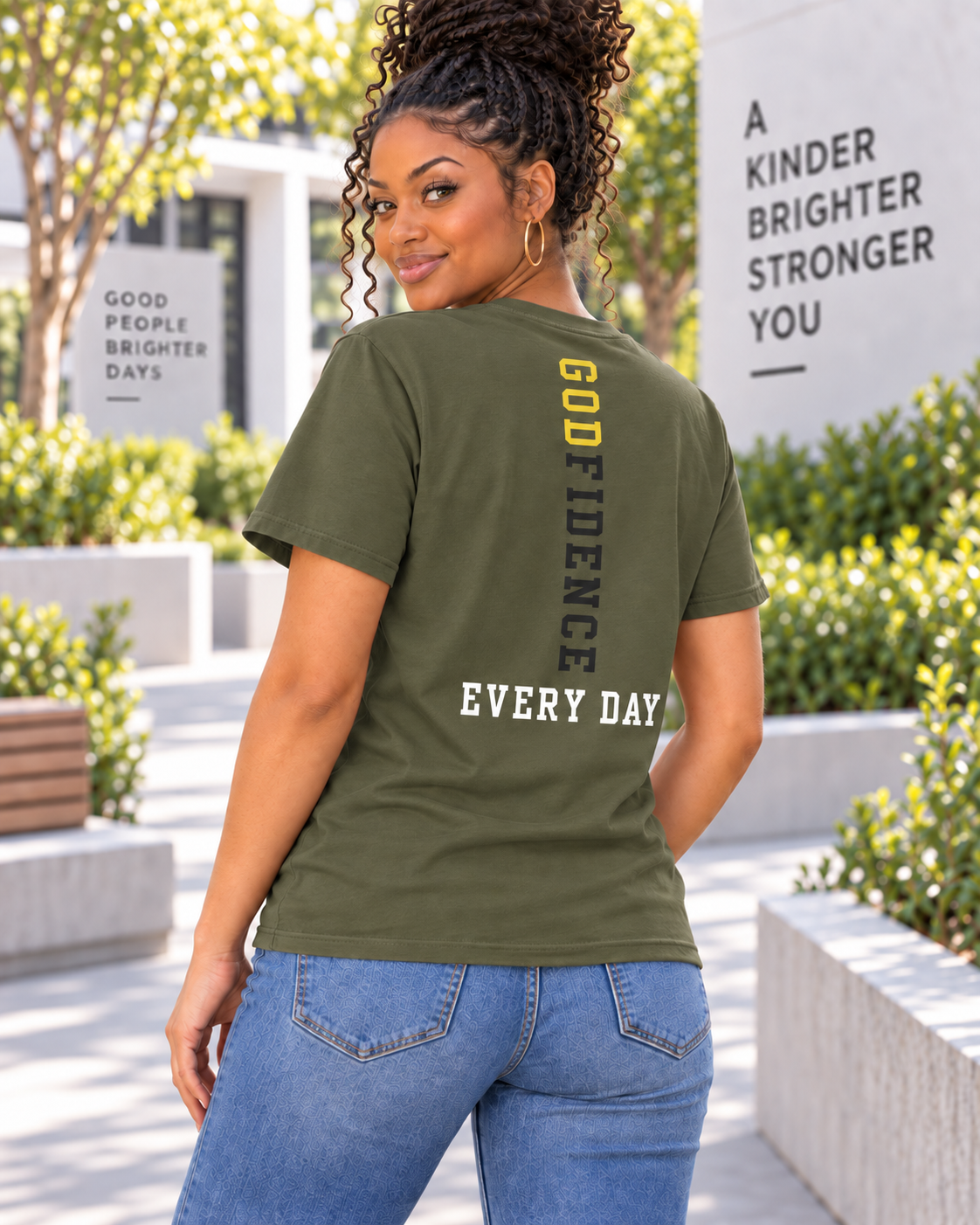 NEW!! Godfidence Acronym Front Tee - Godfidence Every Day G.E.D. Brand
