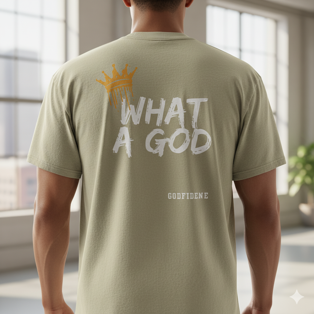 NEW!!! Godfidence Every Day What A God Oversized faded t-shirt - Godfidence Every Day G.E.D. Brand