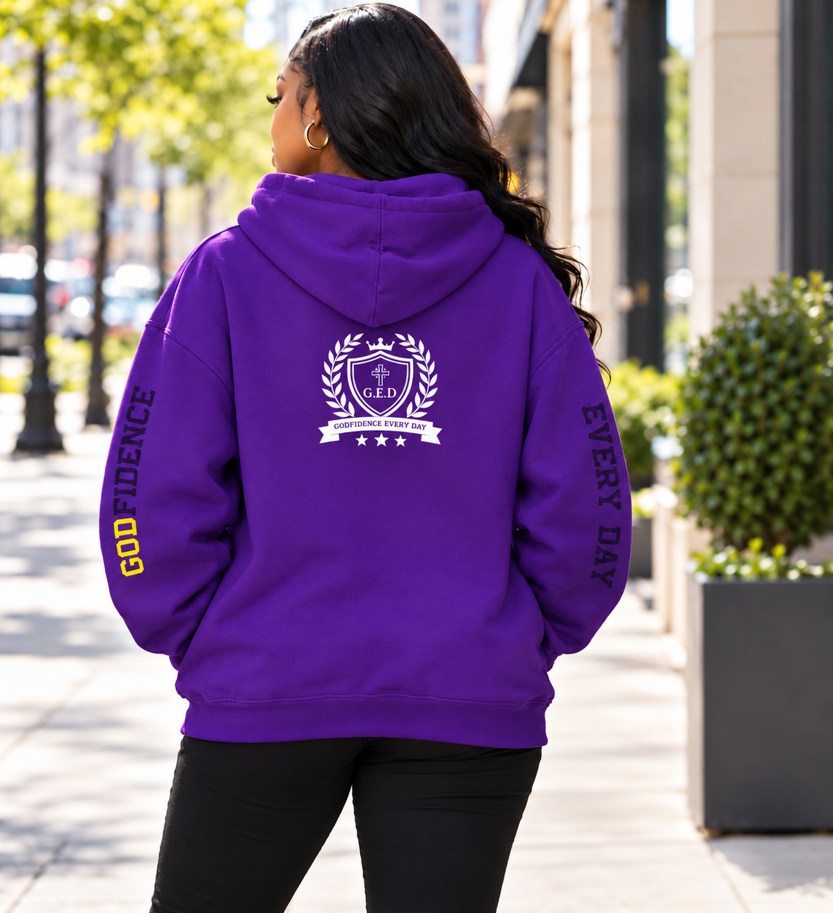 Godfidence Phill413 Hoodie (white lettering)
