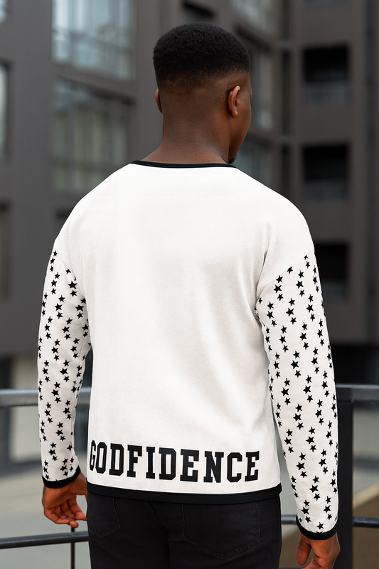 Godfidence & Star Sleeve Knitted sweater - Godfidence Every Day G.E.D. Brand
