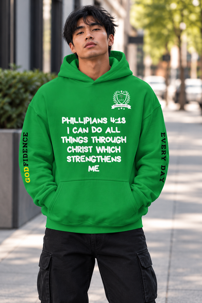 Godfidence Phill413 Hoodie (white lettering)