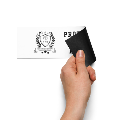 G.E.D. Protected By The Biggest Car magnets - Godfidence Every Day G.E.D. Brand