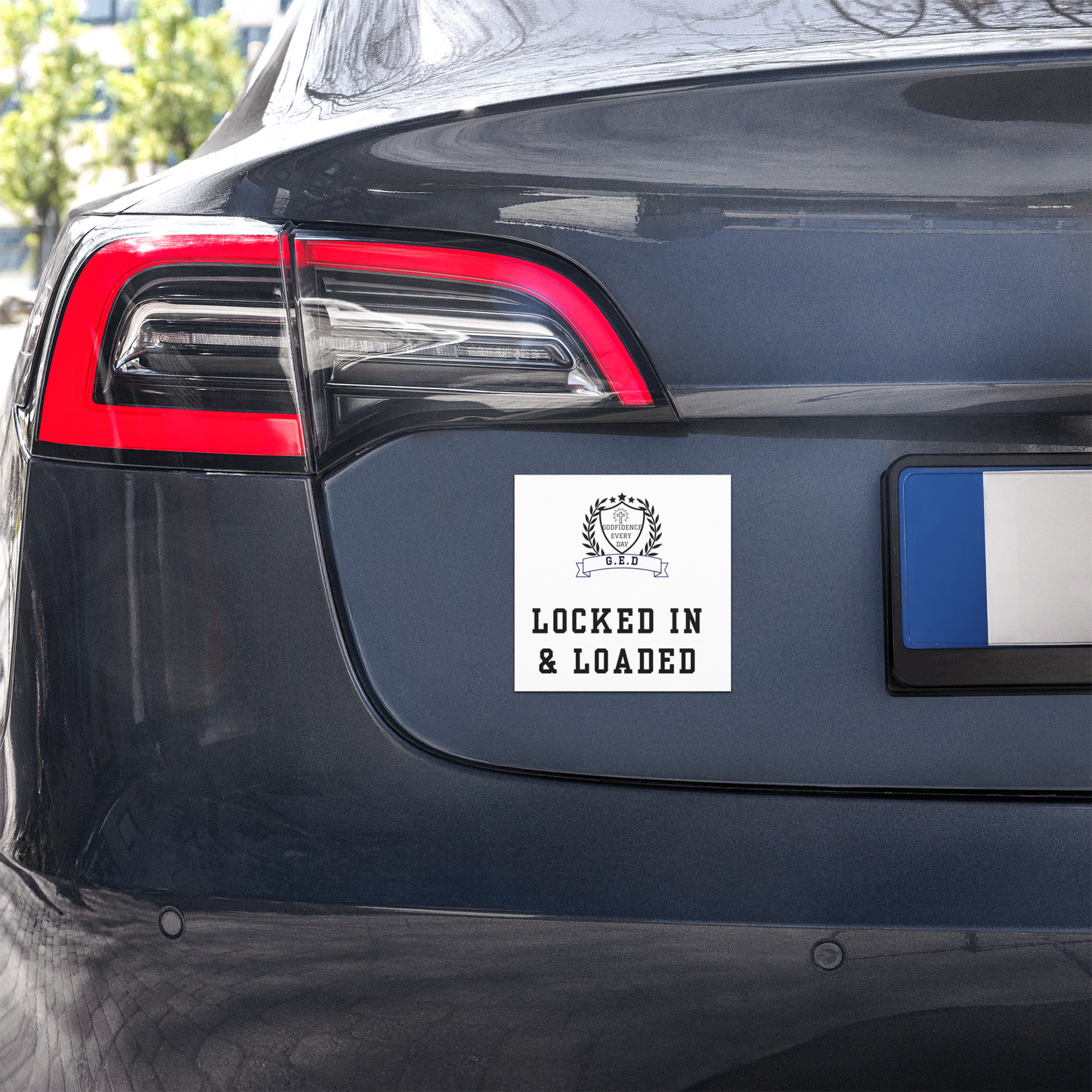 G.E.D. Locked In & Loaded Magnet - Godfidence Every Day G.E.D. Brand
