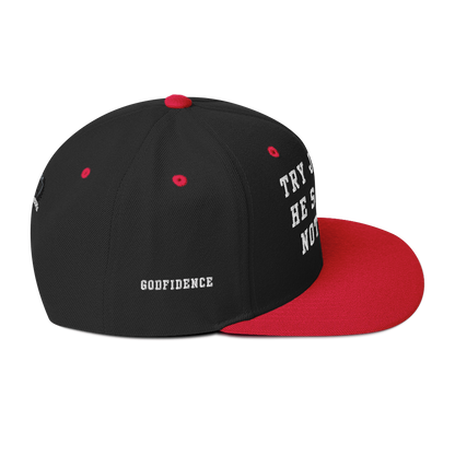 Try Jesus Snapback Hat - Godfidence Every Day G.E.D. Brand