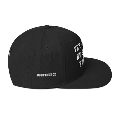 Try Jesus Snapback Hat - Godfidence Every Day G.E.D. Brand