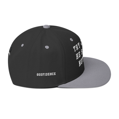 Try Jesus Snapback Hat - Godfidence Every Day G.E.D. Brand