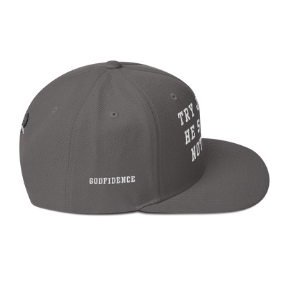 Try Jesus Snapback Hat - Godfidence Every Day G.E.D. Brand