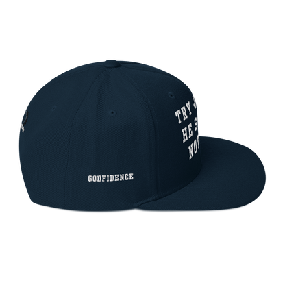 Try Jesus Snapback Hat - Godfidence Every Day G.E.D. Brand