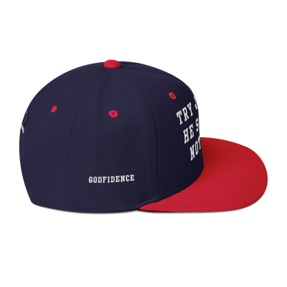 Try Jesus Snapback Hat - Godfidence Every Day G.E.D. Brand