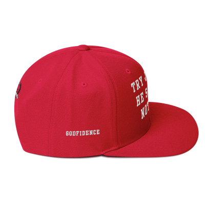 Try Jesus Snapback Hat - Godfidence Every Day G.E.D. Brand