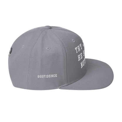 Try Jesus Snapback Hat - Godfidence Every Day G.E.D. Brand