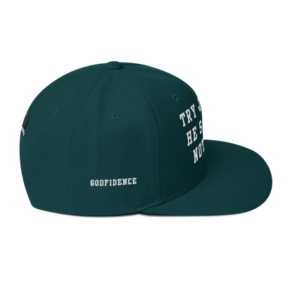 Try Jesus Snapback Hat - Godfidence Every Day G.E.D. Brand