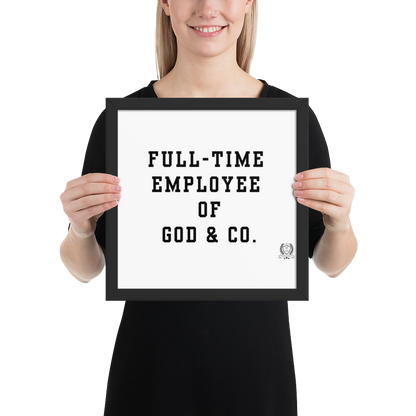 NEW!!! Godfidence Full-Time Framed poster