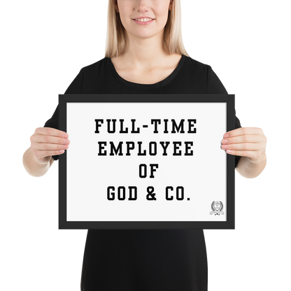 NEW!!! Godfidence Full-Time Framed poster