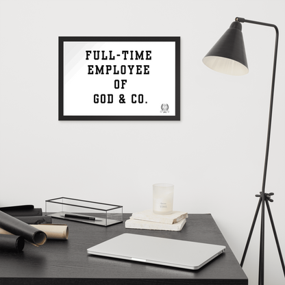 NEW!!! Godfidence Full-Time Framed poster