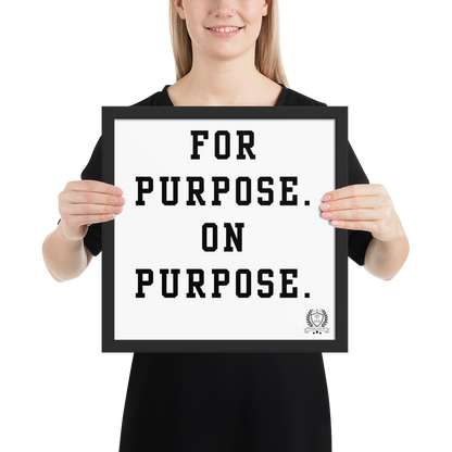 NEW!!! Godfidence For Purpose Framed poster