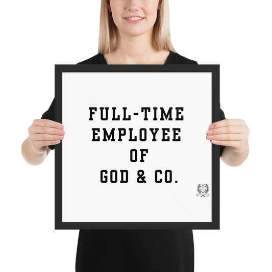 NEW!!! Godfidence Full-Time Framed poster