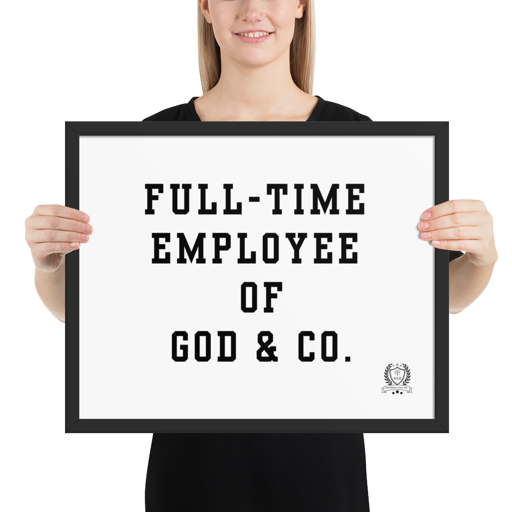 NEW!!! Godfidence Full-Time Framed poster