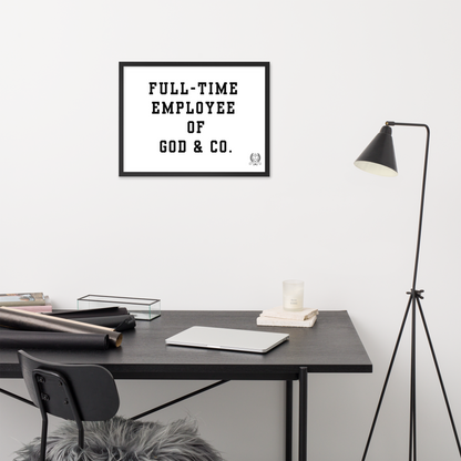 NEW!!! Godfidence Full-Time Framed poster