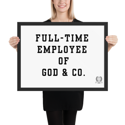 NEW!!! Godfidence Full-Time Framed poster