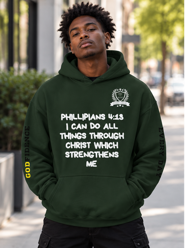 Godfidence Phill413 Hoodie (white lettering)