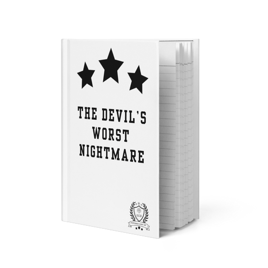 G.E.D. The Devils Worst Nightmare Hardcover journal matte - Godfidence Every Day G.E.D. Brand