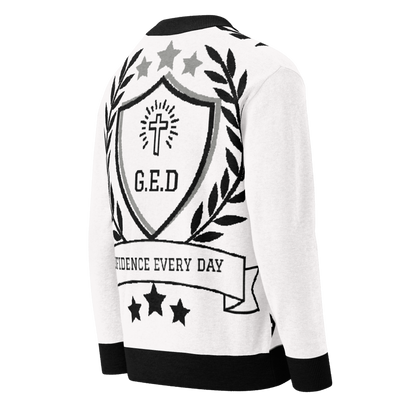 G.E.D. Logo Knitted cardigan - Godfidence Every Day G.E.D. Brand