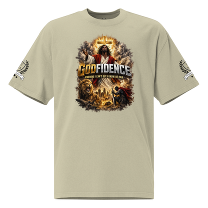 NEW!! Godfidence War Front Oversized faded t-shirt - Godfidence Every Day G.E.D. Brand