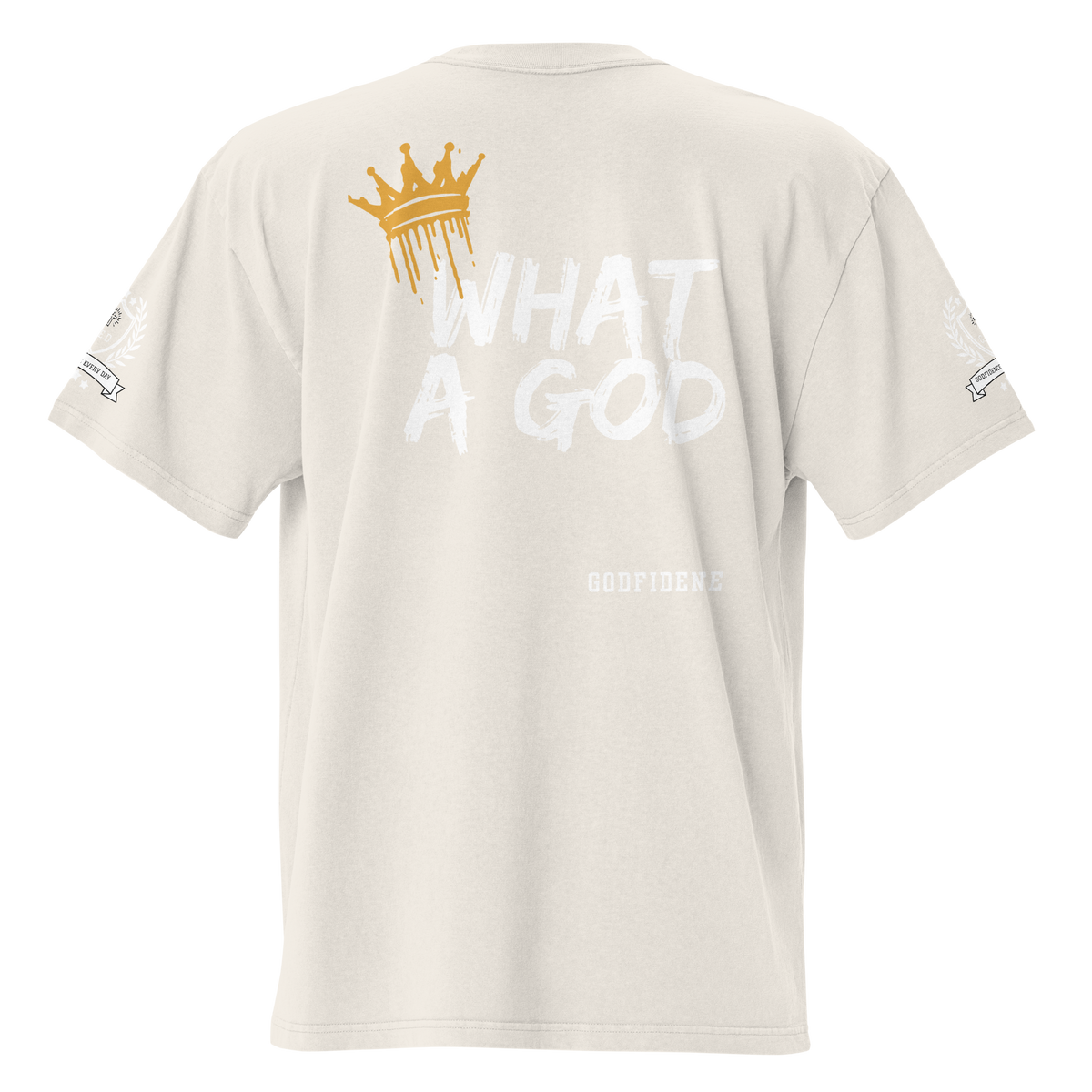 Godfidence Every Day What A God Oversized faded t-shirt - Godfidence Every Day G.E.D. Brand