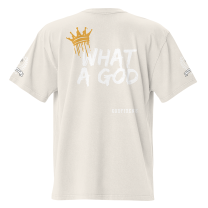 Godfidence Every Day What A God Oversized faded t-shirt - Godfidence Every Day G.E.D. Brand