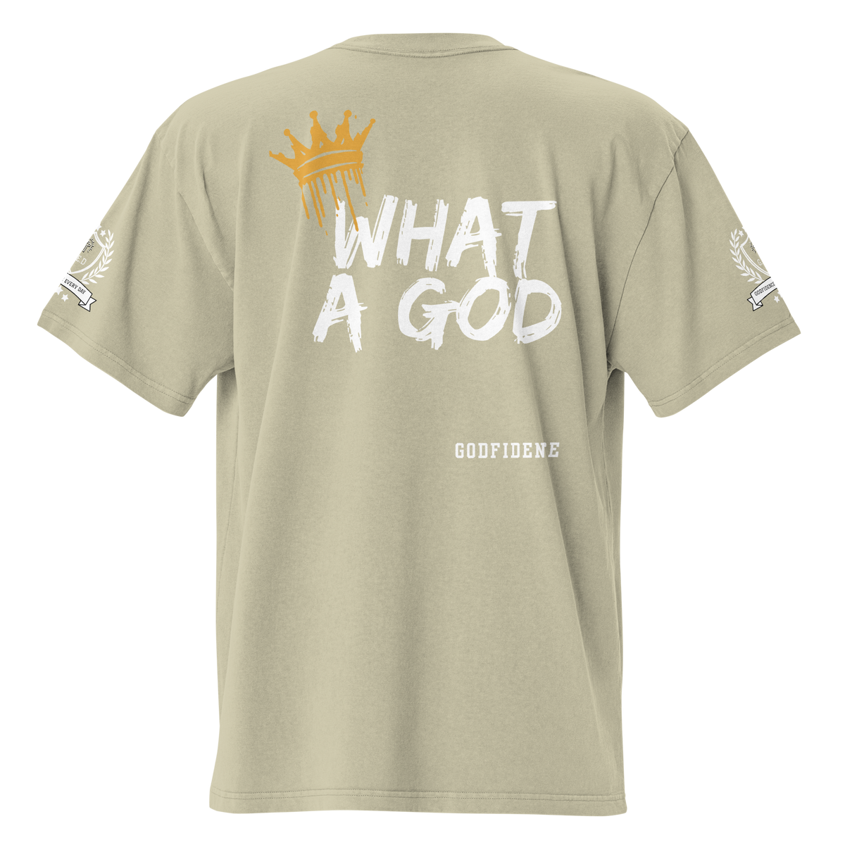 Godfidence Every Day What A God Oversized faded t-shirt - Godfidence Every Day G.E.D. Brand