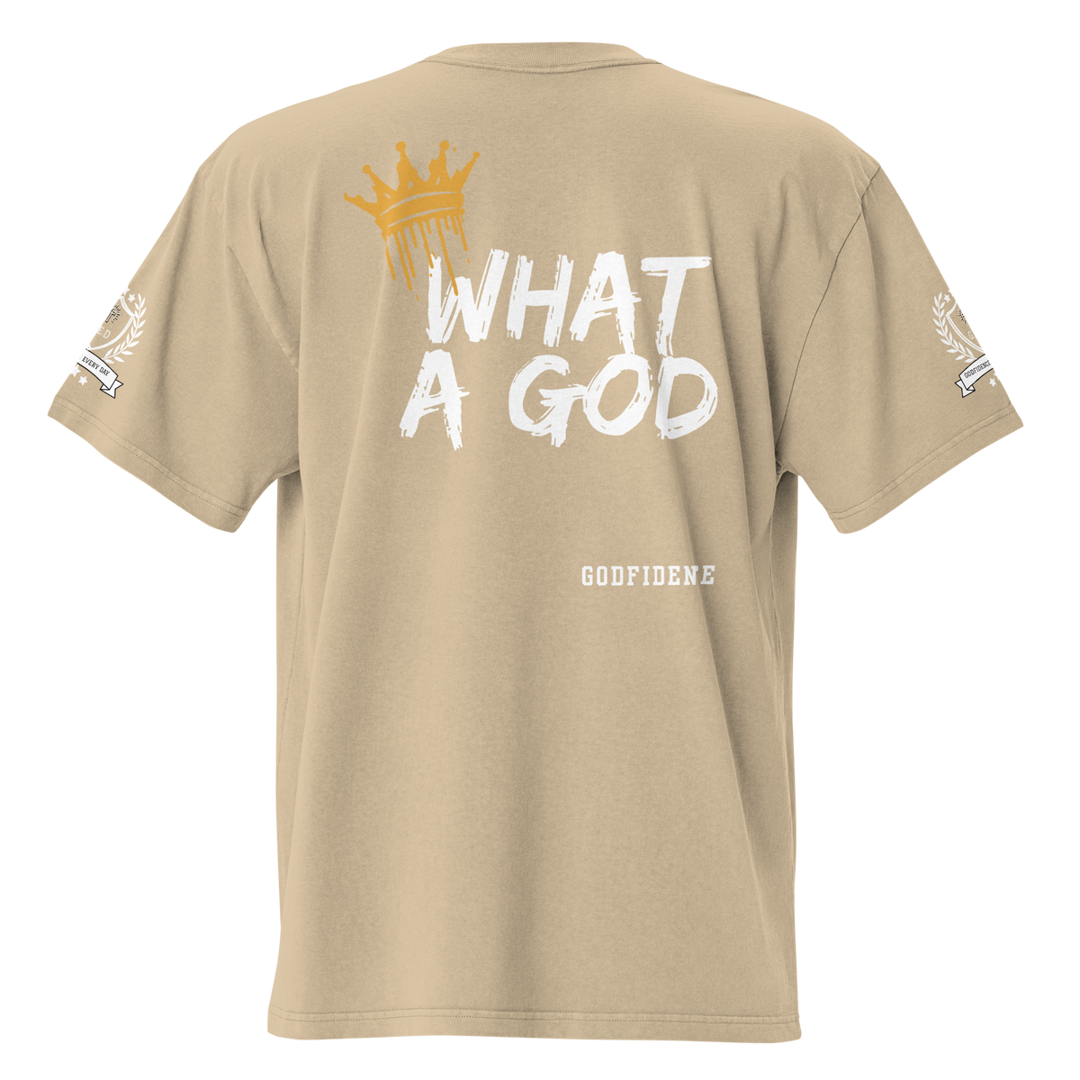Godfidence Every Day What A God Oversized faded t-shirt - Godfidence Every Day G.E.D. Brand