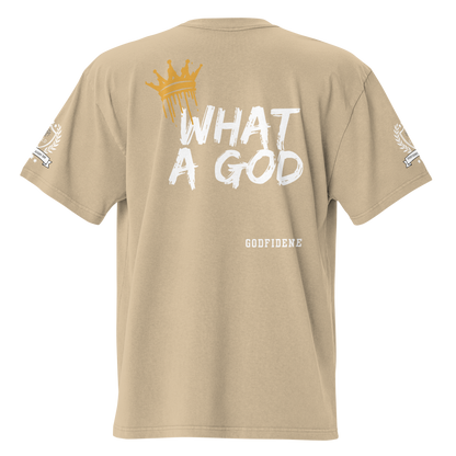 Godfidence Every Day What A God Oversized faded t-shirt - Godfidence Every Day G.E.D. Brand
