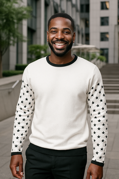 Godfidence & Star Sleeve Knitted sweater - Godfidence Every Day G.E.D. Brand