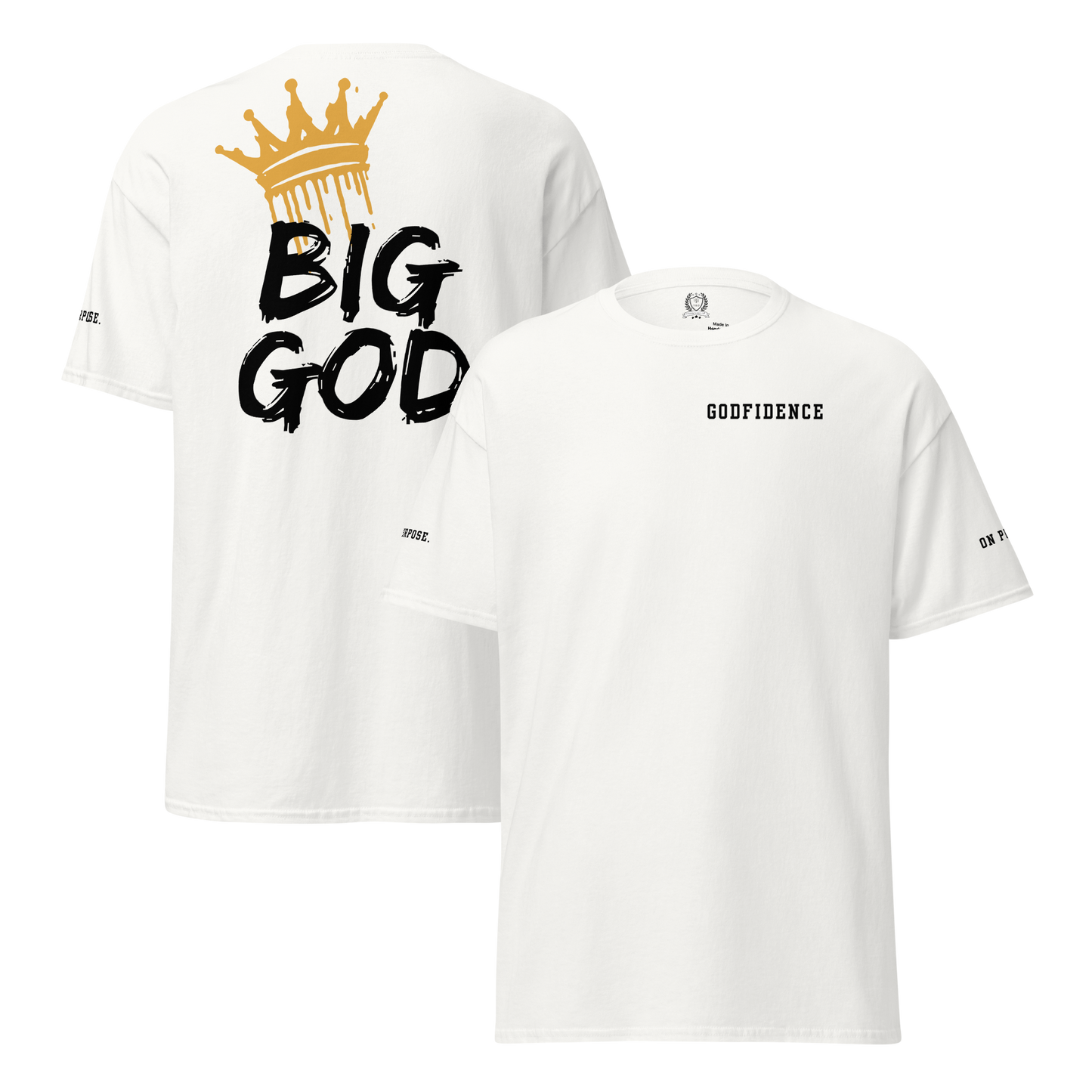 NEW!!! Godfidence Big God Classic tee (Black lettering)